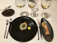 Hostellerie Dispa - Carpaccio et langoustines Hostellerie Dispa - Carpaccio et langoustines