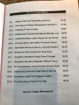 Restaurant Humphrey à Bruxelles - Carte des vins "Not usual"
