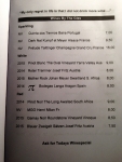 Restaurant Humphrey à Bruxelles - Les vins Restaurant Humphrey à Bruxelles - Les vins