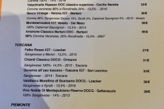 Restaurant I Cugini - La carte des vins rouges Restaurant I Cugini - La carte des vins rouges