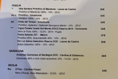 Restaurant I Cugini - La carte des vins rouges Restaurant I Cugini - La carte des vins rouges
