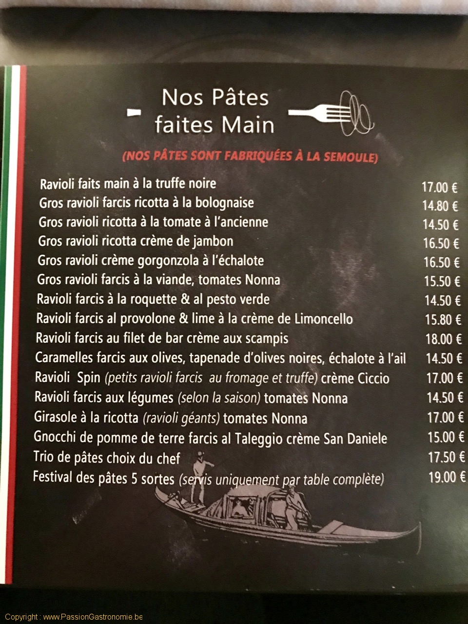 Restaurant Ciccio - Les pâtes faites maison