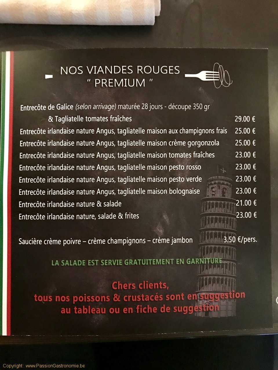 Restaurant Ciccio - Les viandes rouges premium