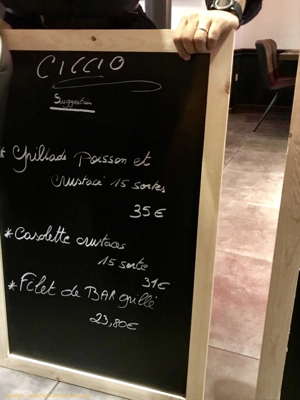 Restaurant Ciccio - Les suggestions