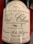 Restaurant La Ligne Rouge - Viré Clessé 2011 de chez André Bonhomme Restaurant La Ligne Rouge - Viré Clessé 2011 de chez André Bonhomme