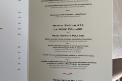 Restaurant La Mère Poulard - La carte des menus