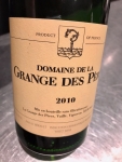 Restaurant La Ligne Rouge à Plancenoit - Domaine de la Grange des Pères blanc 2010 Restaurant La Ligne Rouge à Plancenoit - Domaine de la Grange des Pères blanc 2010