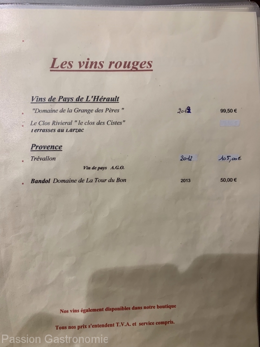 Restaurant La Malterie - La carte des vins - Grange des Pères