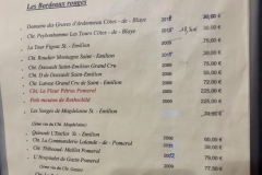 Restaurant La Malterie - La carte des vins - Bordeaux rouges Restaurant La Malterie - La carte des vins - Bordeaux rouges