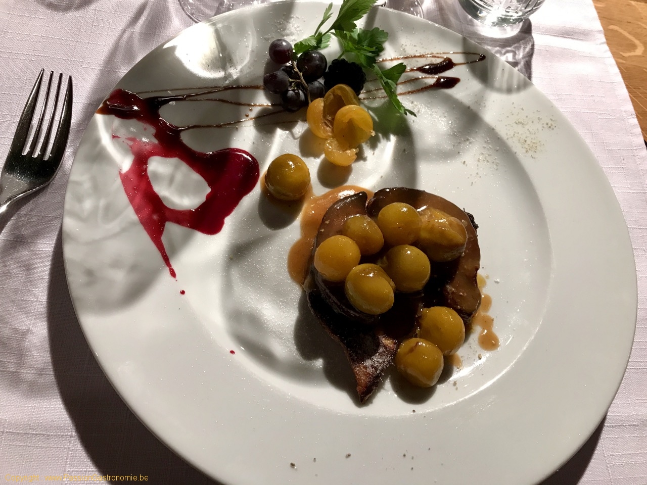 Restaurant La Malterie - Foie gras poêlé à la mirabelle