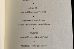 Restaurant L'Ardeqo - Le menu 5 services