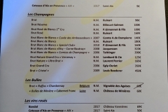 Restaurant La Villa Emily - Les vins au verre, les bulles et les vins doux