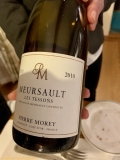 Restaurant Le Fou est Belge  - Meursault Les Tessons 2010 de Pierre Morey