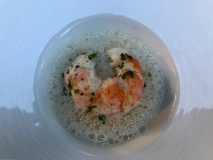 Restaurant Le Gril aux Herbes - Langoustine et émulsion à la verveine