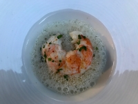 Restaurant Le Gril aux Herbes - Langoustine et émulsion à la verveine Restaurant Le Gril aux Herbes - Langoustine et émulsion à la verveine