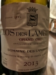 Restaurant Le Gril aux Herbes - Clos des Lambrays 2013