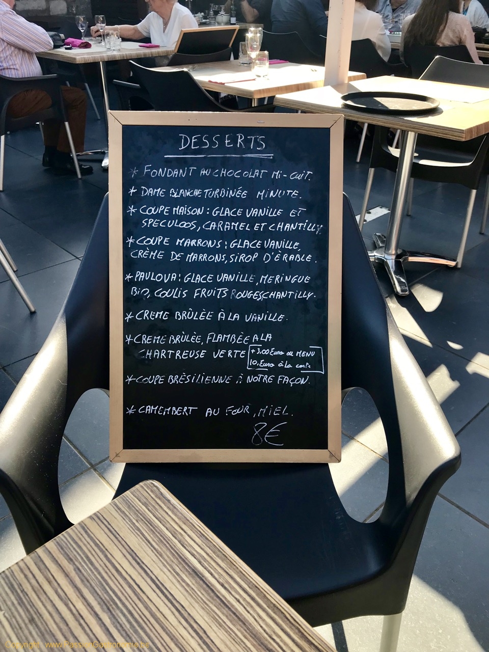 Restaurant Le Métin - La carte des desserts
