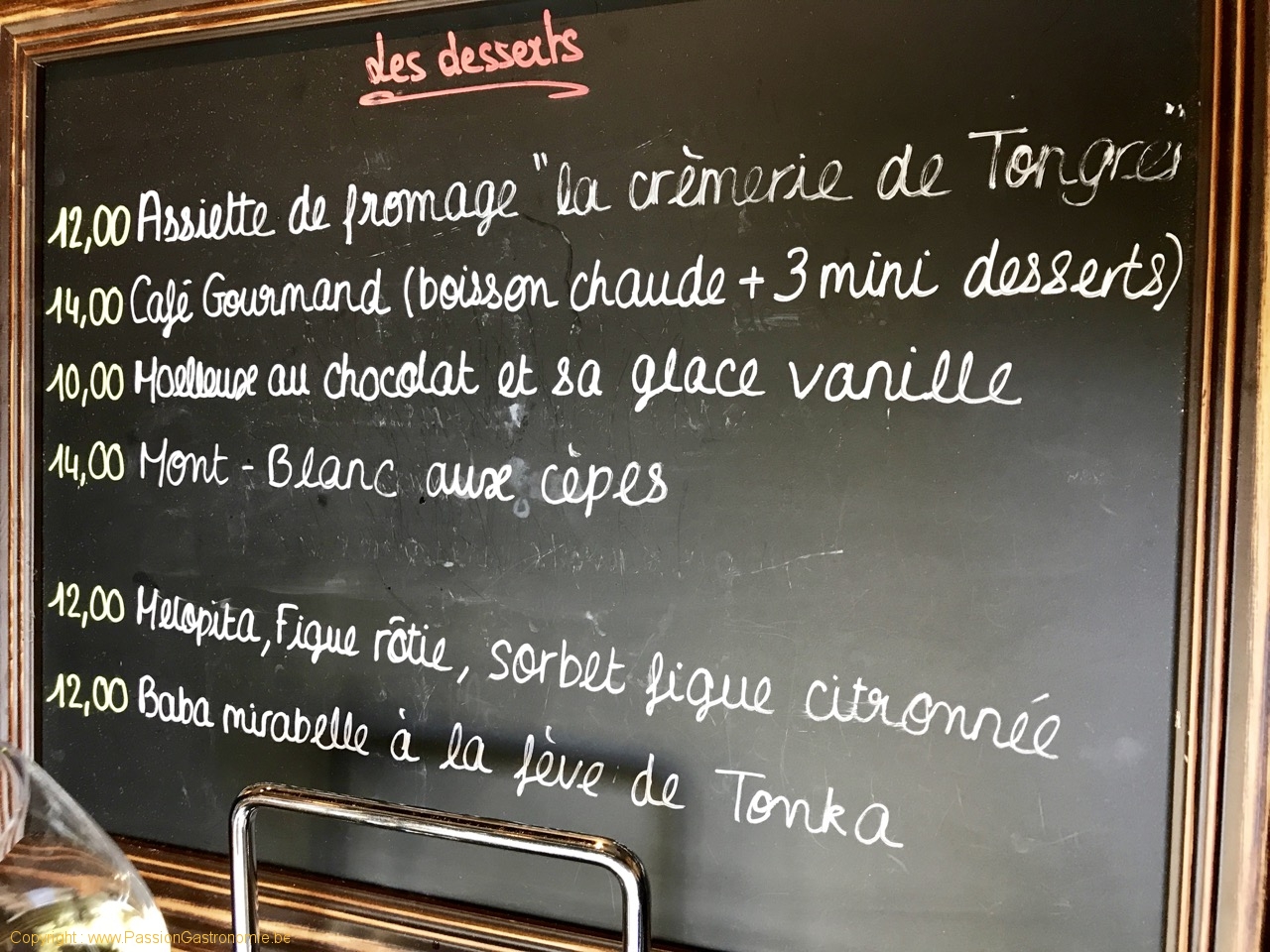 Restaurant Le Monde est Petit - Les desserts