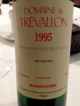 Restaurant Lemonnier - Trevallon 1995 Restaurant Lemonnier - Trevallon 1995