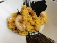 Restaurant Leonor Bruxelles - Chipirons et riz moelleux Restaurant Leonor Bruxelles - Chipirons et riz moelleux