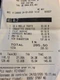 Restaurant Les Caves d'Alex - L'addition