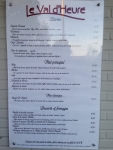 Restaurant Le Val d'Heure - La carte Restaurant Le Val d'Heure - La carte
