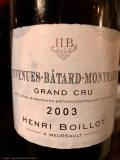 Restaurant L'Impératif - Bienvenues-Batard-Montrachet 2003 de chez Henri Boillot