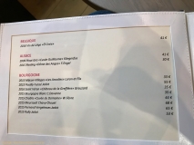 Restaurant L'Ô de Samme - Une page de la carte des vins