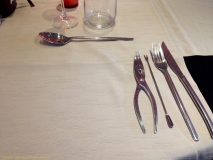 Restaurant Matthias and Sea - mise en place pour les langoustines