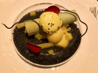 Auberge du Moulin Hideux - Dessert mangue Auberge du Moulin Hideux - Dessert mangue