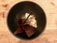 Restaurant Pépite cave à manger - Texture chocolat praliné et glace vanille