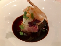 Restaurant Philippe Meyers - Lard cuit 17h et langoustines Restaurant Philippe Meyers - Lard cuit 17h et langoustines