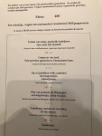 Restaurant Philippe Nuyens - Le menu trois services