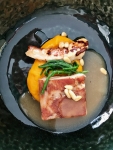 Restaurant Pouic Pouic -Lapin compressé, blé grillé, carottes, salicornes Restaurant Pouic Pouic -Lapin compressé, blé grillé, carottes, salicornes