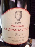 Restaurant Le Prieuré Saint-Géry - Cuvée Elise au Domaine de la terrasse d'Elise 2002