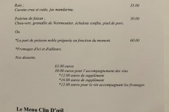 Restaurant Le Prieuré Saint-Géry - Menu célébration
