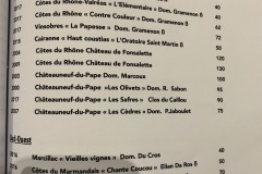Restaurant Le Prieuré Saint-Géry - Carte des vins - Rhône sud rouge