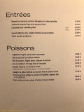 Restaurant Rob - La carte des entrées et des poissons