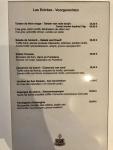 Restaurant San Daniele - La carte des entrées Restaurant San Daniele - La carte des entrées