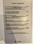 Restaurant San Daniele - La carte des plats Restaurant San Daniele - La carte des plats