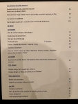 Restaurant Tribeca - La carte des plats Restaurant Tribeca - La carte des plats
