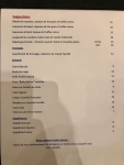 Restaurant Tribeca - La carte des suggestions et desserts Restaurant Tribeca - La carte des suggestions et desserts