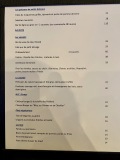 Restaurant Tribeca - La carte des plats