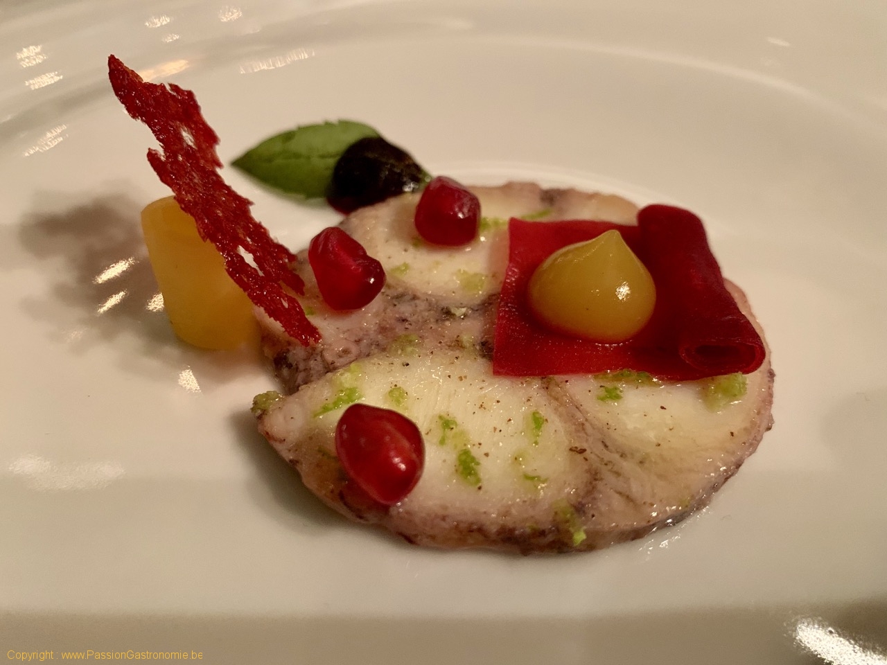Restaurant La Villa Lorraine - Mise en bouche : Poulpe