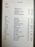 Restaurant Wine In The City - La carte des vins Restaurant Wine In The City - La carte des vins