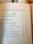 Restaurant WY Bruxelles - La carte des vins