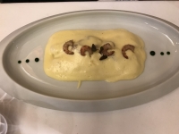 Restaurant Comme Chez Soi - Filets de sole, mousseline au Riesling et aux crevettes grises Restaurant Comme Chez Soi - Filets de sole, mousseline au Riesling et aux crevettes grises