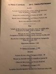 Restaurant Les caves de l'abbaye d'Aulne - Le menu