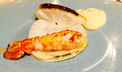 Daurade Langoustine Stirwen Restaurant gastronomique Etterbeek